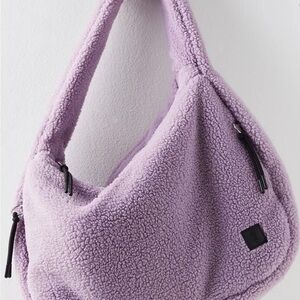 Free People Lavender Sherpa Shoulder Bag